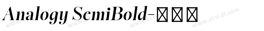 Analogy SemiBold字体转换 Analogy SemiBold字体转换